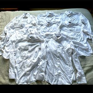Banana Republic Slim Fit Dress Shirts lot White sz Small 8 shirts for price of 1